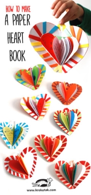 krokotak | HOW TO MAKE A PAPER HEART BOOK